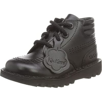 Kickers Boy's Kick Hi Padded Ankle Boot Extra Comfortable Added Durability Premium Quality, Black, 8 UK Child Kickers Boy's Kick Hi Padded Ankle Boot Extra Comfortable Added Durability Premium Quality, Black, 8 UK Child