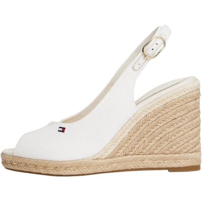 Tommy Hilfiger Women's Flag High Wedge Espad Slingback FW0FW09343 Wedge Espadrilles, WHITE (Ecru), 6.5 Tommy Hilfiger Women's Flag High Wedge Espad Slingback FW0FW09343 Wedge Espadrilles, WHITE (Ecru), 6.5