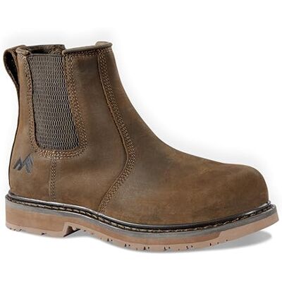 Rock Fall Ruby Womens Fit Chelsea Safety Boot FibreGlass Toe Cap Safety Boot Brown, Water Repellent and Heat Resistant Outsole, SRC Slip Rated Work UK 6 Rock Fall Ruby Womens Fit Chelsea Safety Boot FibreGlass Toe Cap Safety Boot Brown, Water Repellent and Heat Resistant Outsole, SRC Slip Rated Work UK 6