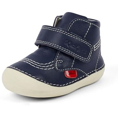 Kickers Unisex Baby Softer Hi Boots Soft Sole Easy Fasten Comfortable Cushioned, Blue, 0 UK Child Kickers Unisex Baby Softer Hi Boots Soft Sole Easy Fasten Comfortable Cushioned, Blue, 0 UK Child