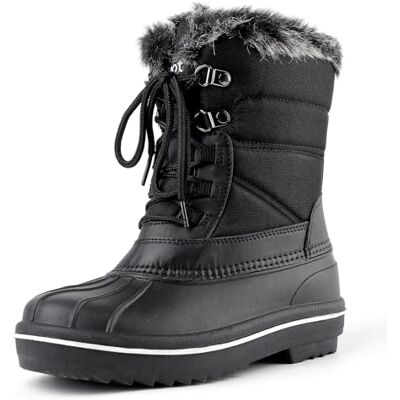 riemot Snow Boots Women Winter Water-resistant Boot Warm Fur Lined Boots Non-Slip Walking Booties Shoes, Black, UK 4 riemot Snow Boots Women Winter Water-resistant Boot Warm Fur Lined Boots Non-Slip Walking Booties Shoes, Black, UK 4