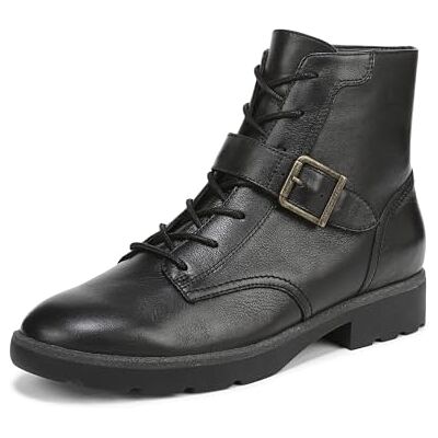 Vionic Women's Catina Ankle Boot Black Leather Lug Sole Bootie with Statement Buckle Detail VIO MOTION Technology Footbed with Arch Support Versatile Women's Ankle Boot Wide Fit UK 5.5 Vionic Women's Catina Ankle Boot Black Leather Lug Sole Bootie with Statement Buckle Detail VIO MOTION Technology Footbed with Arch Support Versatile Women's Ankle Boot Wide Fit UK 5.5
