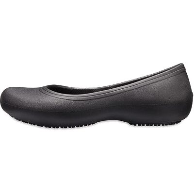 Crocs Women's Work W Ballet Flats, Black Black 001, 2 UK Crocs Women's Work W Ballet Flats, Black Black 001, 2 UK