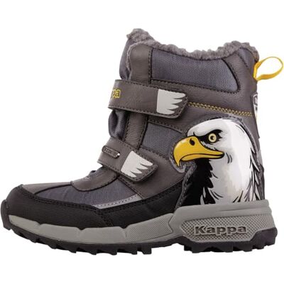Kappa Style Code: 261044k Claw Ii Tex K Boys Snow Boot, Grey Black, 7.5 UK Child Kappa Style Code: 261044k Claw Ii Tex K Boys Snow Boot, Grey Black, 7.5 UK Child