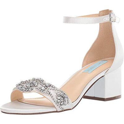 Betsey Johnson Women's Sb-Mel Heeled Sandal, Ivory, 6.5 UK Betsey Johnson Women's Sb-Mel Heeled Sandal, Ivory, 6.5 UK