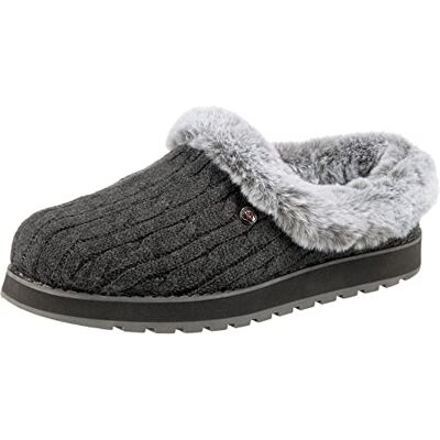 Skechers Women's Keepsakes Ice Angel Slipper, Charcoal, 3 UK Skechers Women's Keepsakes Ice Angel Slipper, Charcoal, 3 UK