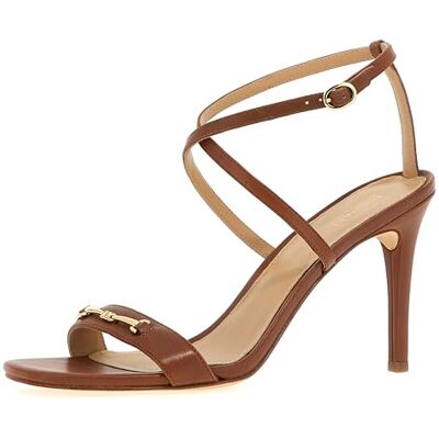 Michael Kors 40R5LEHS1L-230 LENA HEELED SANDAL Women LUGGAGE UK 7.5 Michael Kors 40R5LEHS1L-230 LENA HEELED SANDAL Women LUGGAGE UK 7.5
