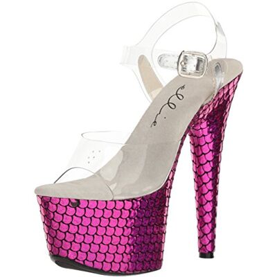 Ellie Shoes Women's 709-mermaid Platform Sandal, Fuchsia, 5 UK Ellie Shoes Women's 709-mermaid Platform Sandal, Fuchsia, 5 UK