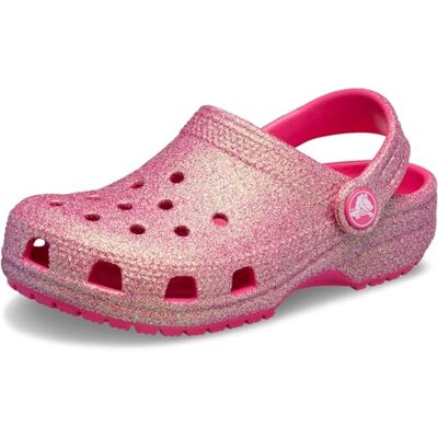 Crocs Unisex Kids Clog, Classic Iridescent Glitter Clog K, Dragon Fruit, 2 UK Child Crocs Unisex Kids Clog, Classic Iridescent Glitter Clog K, Dragon Fruit, 2 UK Child