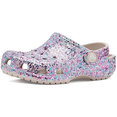 Crocs , Unisex Kids, Classic Dazzle Glitter Clog T, Cocoa Cream, 9 UK Child Crocs , Unisex Kids, Classic Dazzle Glitter Clog T, Cocoa Cream, 9 UK Child
