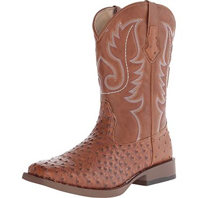 ROPER Men's Bumps Square Toe Cowboy Boots Traditional, Tan, 8 UK ROPER Men's Bumps Square Toe Cowboy Boots Traditional, Tan, 8 UK