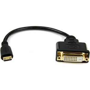 StarTech .com 8 in (20cm) Mini HDMI to DVI Cable DVI-D to HDMI Cable (1920x1200p) 19 Pin HDMI Mini Male to DVI-D Female Digital Monitor Cable Adapter M/F Mini HDMI to DVI Adapter (HDCDVIMF8IN) StarTech .com 8 in (20cm) Mini HDMI to DVI Cable DVI-D to HDMI Cable (1920x1200p) 19 Pin HDMI Mini Male to DVI-D Female Digital Monitor Cable Adapter M/F Mini HDMI to DVI Adapter (HDCDVIMF8IN)