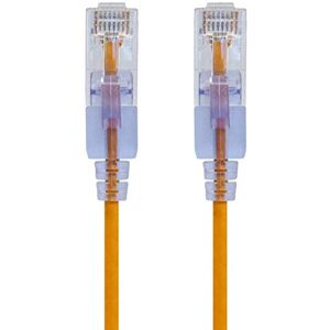 Monoprice Cat6A Ethernet Patch Cable - 10 Feet - Yellow (10 Pack) Snagless RJ45 550Mhz UTP Pure Bare Copper Wire 10G 30AWG - SlimRun Series