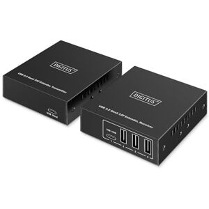 Digitus USB 3.2 Gen1 Extender over Ethernet – 4-Port USB Hub – 3x Type A, 1x Type C – 100m Range with Cat 6 Network Cable – 5Gbps – Black Digitus USB 3.2 Gen1 Extender over Ethernet – 4-Port USB Hub – 3x Type A, 1x Type C – 100m Range with Cat 6 Network Cable – 5Gbps – Black