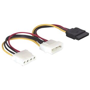 DeLOCK SATA HDD Power Cable - 2x 4pin Male/Female - 0.165m DeLOCK SATA HDD Power Cable - 2x 4pin Male/Female - 0.165m