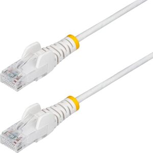 StarTech .com 10m White Slim CAT6 Ethernet Cable, Snagless RJ45, LSZH, 28AWG Pure Bare Copper, Slim Network Patch Cable/Cord StarTech .com 10m White Slim CAT6 Ethernet Cable, Snagless RJ45, LSZH, 28AWG Pure Bare Copper, Slim Network Patch Cable/Cord