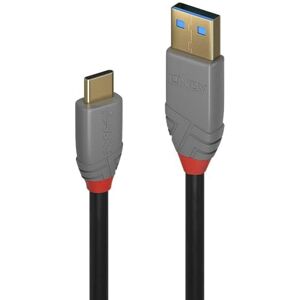 LINDY 1m USB C to USB A 3.2 Gen 2 Cable, 10Gbps, 100W 5A, PD, Fast Charging Data Cord for USB C, External SSD, MacBook Pro, iPad, iPhone 15 LINDY 1m USB C to USB A 3.2 Gen 2 Cable, 10Gbps, 100W 5A, PD, Fast Charging Data Cord for USB C, External SSD, MacBook Pro, iPad, iPhone 15