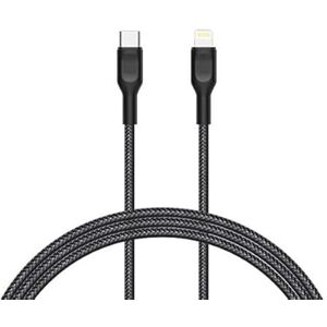 Cygnett Lightning to USB-C Cable, 2.2m, Black Cygnett Lightning to USB-C Cable, 2.2m, Black