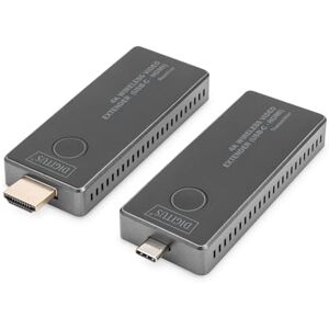 Digitus DS-55324 Wireless Video Extender – UHD 4K/30 Hz – 30 m range – Set: transmitter & receiver – USB-C to HDMI – Plug & Play – HDMI 2.0 & DP 1.2 & HDCP 2.2/1.3 Digitus DS-55324 Wireless Video Extender – UHD 4K/30 Hz – 30 m range – Set: transmitter & receiver – USB-C to HDMI – Plug & Play – HDMI 2.0 & DP 1.2 & HDCP 2.2/1.3