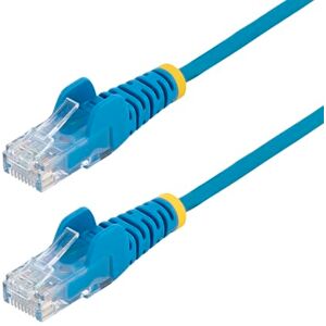 StarTech .com 15m Blue Slim CAT6 Ethernet Cable, Snagless RJ45, LSZH, 28AWG Pure Bare Copper, Slim Network Patch Cable/Cord StarTech .com 15m Blue Slim CAT6 Ethernet Cable, Snagless RJ45, LSZH, 28AWG Pure Bare Copper, Slim Network Patch Cable/Cord