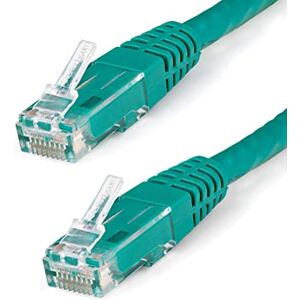 StarTech .com 15ft CAT6 Ethernet Cable Green CAT 6 Gigabit Ethernet Wire -650MHz 100W PoE++ RJ45 UTP Molded Category 6 Network/Patch Cord w/Strain Relief/Fluke Tested UL/TIA Certified (C6PATCH15GN) StarTech .com 15ft CAT6 Ethernet Cable Green CAT 6 Gigabit Ethernet Wire -650MHz 100W PoE++ RJ45 UTP Molded Category 6 Network/Patch Cord w/Strain Relief/Fluke Tested UL/TIA Certified (C6PATCH15GN)