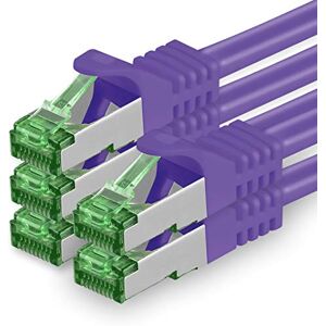 1aTTack.de 0.25 M Cat.7 Network Cable Pack of 5 Cat7 Patch Cable Lan Cable Ethernet RJ45 10 Gbit/s (All Internet Speeds) Purple 0.25 Meter 1aTTack.de 0.25 M Cat.7 Network Cable Pack of 5 Cat7 Patch Cable Lan Cable Ethernet RJ45 10 Gbit/s (All Internet Speeds) Purple 0.25 Meter