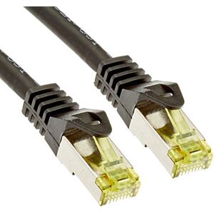 Goobay 91581 RJ45 Patch Cable Cat 6A S/FTP (Pimf), 500 MHz with Cat 7 Raw Cable, Black, 0.5 m, LSZH Halogen-, Copper, RJ45 (Cat 6A) Connector Pack of 10 Goobay 91581 RJ45 Patch Cable Cat 6A S/FTP (Pimf), 500 MHz with Cat 7 Raw Cable, Black, 0.5 m, LSZH Halogen-, Copper, RJ45 (Cat 6A) Connector Pack of 10