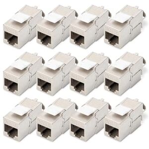 Digitus Keystone module Cat-6A Shielded 12 pieces RJ45 socket 500 MHz 10GBase-T AWG 26-22 Design compatible With cable tie Tool-free installation Digitus Keystone module Cat-6A Shielded 12 pieces RJ45 socket 500 MHz 10GBase-T AWG 26-22 Design compatible With cable tie Tool-free installation