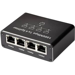 Maplin Ethernet Splitter 1 to 4, RJ45 Gigabit LAN Adapter, 1000Mbps 1 In 4 Out Network Cable Splitter with USB-C Power Cable, Supports Up to 100m Transmission Plug & Play Maplin Ethernet Splitter 1 to 4, RJ45 Gigabit LAN Adapter, 1000Mbps 1 In 4 Out Network Cable Splitter with USB-C Power Cable, Supports Up to 100m Transmission Plug & Play