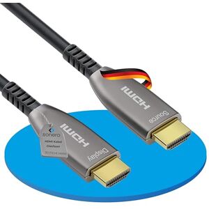 Sonero 50 m HDMI Cable 2.0b, Fibre Optic Hybrid, UHD 2160P, 4K60Hz, 4:4:4, HDR, 18Gbps, Black Sonero 50 m HDMI Cable 2.0b, Fibre Optic Hybrid, UHD 2160P, 4K60Hz, 4:4:4, HDR, 18Gbps, Black