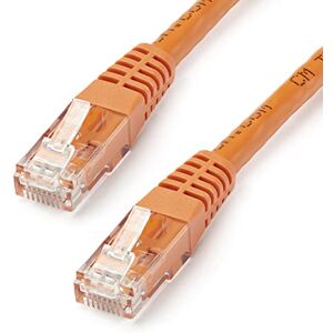 StarTech .com Cat5 Ethernet Cable 50 ft Orange Patch Cable Molded Cat5 Cable Long Network Cable Ethernet Cord Cat 5 Cable 50ft StarTech .com Cat5 Ethernet Cable 50 ft Orange Patch Cable Molded Cat5 Cable Long Network Cable Ethernet Cord Cat 5 Cable 50ft