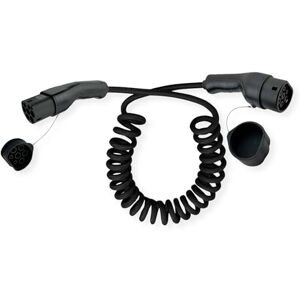 Roline Electric Car Charging Cable Type 2 1 Phase 250VAC (1P+N+E) 32A 7.4kW Spiral Cable 3m Roline Electric Car Charging Cable Type 2 1 Phase 250VAC (1P+N+E) 32A 7.4kW Spiral Cable 3m