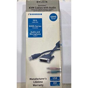 Belkin Omniview USB/DVI KVM Cable For SoHo Series With Audio - 10ft Belkin Omniview USB/DVI KVM Cable For SoHo Series With Audio - 10ft