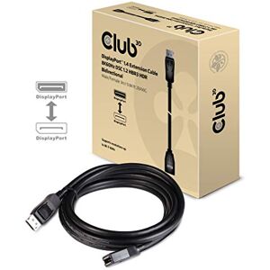 Club 3D DisplayPort 1.4 Extension Cable 8K60Hz DSC1.2 HBR3 HDR Bidirectional Male/Female 3 m Club 3D DisplayPort 1.4 Extension Cable 8K60Hz DSC1.2 HBR3 HDR Bidirectional Male/Female 3 m
