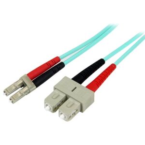StarTech .com 2m (6ft) LC/UPC to SC/UPC OM3 Multimode Fiber Optic Cable, Full Duplex 50/125µm Zipcord Fiber, 100G Networks, LOMMF/VCSEL, <0.3dB Low Insertion Loss, LSZH Fiber Patch Cord (A50FBLCSC2) StarTech .com 2m (6ft) LC/UPC to SC/UPC OM3 Multimode Fiber Optic Cable, Full Duplex 50/125µm Zipcord Fiber, 100G Networks, LOMMF/VCSEL, <0.3dB Low Insertion Loss, LSZH Fiber Patch Cord (A50FBLCSC2)