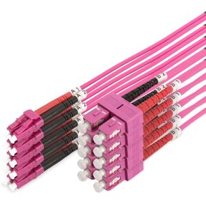 Digitus DK-2532-03-4 OM4 Fibre Optic Cable Pack of 5-3m LC to SC Duplex Fibre Optic Cable 1/10/40/100Gbps MM Multimode Fiber LAN Cable Fiber Type: 50/125µ Purple (Purple) Digitus DK-2532-03-4 OM4 Fibre Optic Cable Pack of 5-3m LC to SC Duplex Fibre Optic Cable 1/10/40/100Gbps MM Multimode Fiber LAN Cable Fiber Type: 50/125µ Purple (Purple)