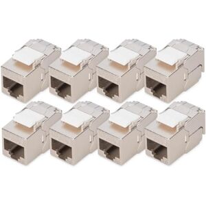 Digitus Keystone Module Cat-6A Shielded – 8 pieces – Compact version – RJ45 socket – 500 MHz 10GBase-T – AWG 26-22 – Design-compatible – With cable ties – Tool-free installation Digitus Keystone Module Cat-6A Shielded – 8 pieces – Compact version – RJ45 socket – 500 MHz 10GBase-T – AWG 26-22 – Design-compatible – With cable ties – Tool-free installation