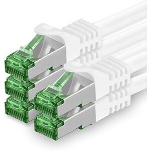 1aTTack.de 3.0m Cat.7 Network Cable Pack of 5 Cat7 Patch Cable Lan Cable Ethernet RJ45 10Gbit/s (All Internet Speeds) White 3 Meters 1aTTack.de 3.0m Cat.7 Network Cable Pack of 5 Cat7 Patch Cable Lan Cable Ethernet RJ45 10Gbit/s (All Internet Speeds) White 3 Meters