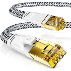 CSL-Computer CSL 15 m CAT 7 Network Cable Flat and Thin LAN Cable for 10 Gigabit High Speed, Internet Cable, Flat Ribbon Cable, Installation Cable 10 Gbps Cat.7 RJ45 Cable for Switch Router Modem PC 15 m CSL-Computer CSL 15 m CAT 7 Network Cable Flat and Thin LAN Cable for 10 Gigabit High Speed, Internet Cable, Flat Ribbon Cable, Installation Cable 10 Gbps Cat.7 RJ45 Cable for Switch Router Modem PC 15 m