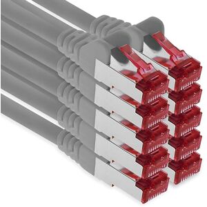 1aTTack.de 0,5m gray 10 pieces CAT6 CAT 6 Ethernet Lan Network Cable SET RJ45 Internet 1000/Mbit/s Patchcabel CAT 6 S-FTP PIMF compatible with CAT5 CAT6a CAT7 CAT8 1aTTack.de 0,5m gray 10 pieces CAT6 CAT 6 Ethernet Lan Network Cable SET RJ45 Internet 1000/Mbit/s Patchcabel CAT 6 S-FTP PIMF compatible with CAT5 CAT6a CAT7 CAT8
