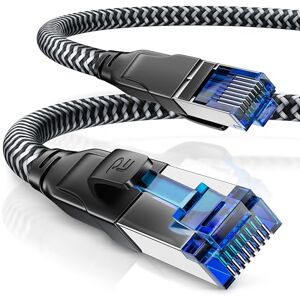 CSL-Computer CSL CAT.8 Network Cable 40 Gbits 10 m Cotton Jacket LAN Patch Cable RJ45 CAT 8 Gigabit Ethernet Cable 40000 Mbits Speed S/FTP PIMF Shielding Black CSL-Computer CSL CAT.8 Network Cable 40 Gbits 10 m Cotton Jacket LAN Patch Cable RJ45 CAT 8 Gigabit Ethernet Cable 40000 Mbits Speed S/FTP PIMF Shielding Black