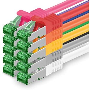 1aTTack.de 1.5 M Cat.7 Network Cable Pack of 10 Cat7 Patch Cable Lan Cable Ethernet RJ45 10 Gbit/s (All Internet Speeds) 10 Colors 1.5 Meters 1aTTack.de 1.5 M Cat.7 Network Cable Pack of 10 Cat7 Patch Cable Lan Cable Ethernet RJ45 10 Gbit/s (All Internet Speeds) 10 Colors 1.5 Meters