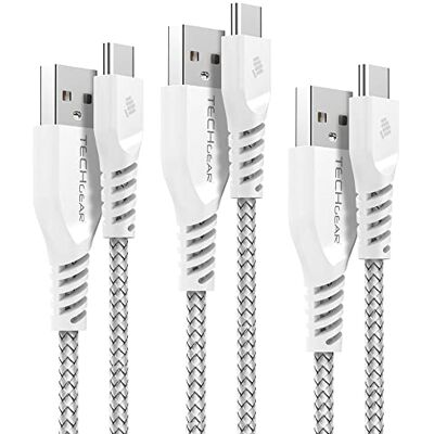 TECHGEAR - 3 Pack Strong Braided USB-C - 30cm/1m/2m - for USB-C devices - Cable TECHGEAR - 3 Pack Strong Braided USB-C - 30cm/1m/2m - for USB-C devices - Cable