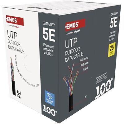 EMOS Data Cable UTP 5E, outdoor, 100m - Data Cable EMOS Data Cable UTP 5E, outdoor, 100m - Data Cable