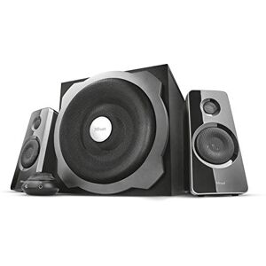 Trust Tytan 2.1 PC Speakers with Subwoofer, 120W (60W RMS), UK Plug, Sound System with Wired Volume Control, Jack 3.5 mm, Computer Speakers for PC, Laptop, TV, Tablet and Smartphone Black Trust Tytan 2.1 PC Speakers with Subwoofer, 120W (60W RMS), UK Plug, Sound System with Wired Volume Control, Jack 3.5 mm, Computer Speakers for PC, Laptop, TV, Tablet and Smartphone Black