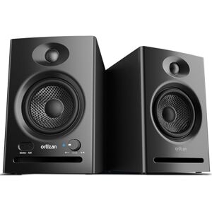 Ortizan Dual-Mode 2.0 Studio Monitors, Active Monitor Speakers Bluetooth 5.3 Wireless Computer PC, 80W Power Bookshelf Speakers, Wooden Enclosure for Recording Multimedia, Gaming, Music Production Ortizan Dual-Mode 2.0 Studio Monitors, Active Monitor Speakers Bluetooth 5.3 Wireless Computer PC, 80W Power Bookshelf Speakers, Wooden Enclosure for Recording Multimedia, Gaming, Music Production