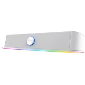 GXTrust Trust Gaming GXT 619W Thorne PC Soundbar, 12W Peak Power, RGB Lighting, PC Speakers AUX 3.5 mm Jack, USB Powered Sound Bar, Compact Stereo Speaker for Computer, Desktop, Laptop White GXTrust Trust Gaming GXT 619W Thorne PC Soundbar, 12W Peak Power, RGB Lighting, PC Speakers AUX 3.5 mm Jack, USB Powered Sound Bar, Compact Stereo Speaker for Computer, Desktop, Laptop White