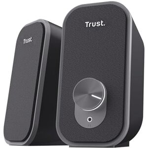 Trust Orada 2.0 PC Speakers for Desktop, 12W (6W RMS), Compact USB Speaker Set, Jack AUX 3.5mm, Headphone Connection, Fabric Front, Stereo Computer Speakers for PC Laptop Mac, Black Trust Orada 2.0 PC Speakers for Desktop, 12W (6W RMS), Compact USB Speaker Set, Jack AUX 3.5mm, Headphone Connection, Fabric Front, Stereo Computer Speakers for PC Laptop Mac, Black