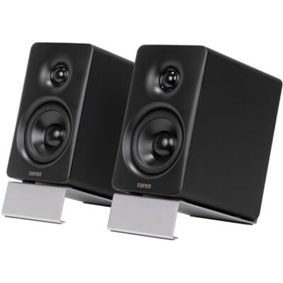 Edifier M60 Compact Desktop Speakers 2.0, for PC/Laptop/Computer, Bluetooth v5.3, USB C & 3.5 mm AUX, Hi-Res Audio Wireless Certified, 66W RMS, for Music and Gaming, Pair with Stands, Black Edifier M60 Compact Desktop Speakers 2.0, for PC/Laptop/Computer, Bluetooth v5.3, USB C & 3.5 mm AUX, Hi-Res Audio Wireless Certified, 66W RMS, for Music and Gaming, Pair with Stands, Black