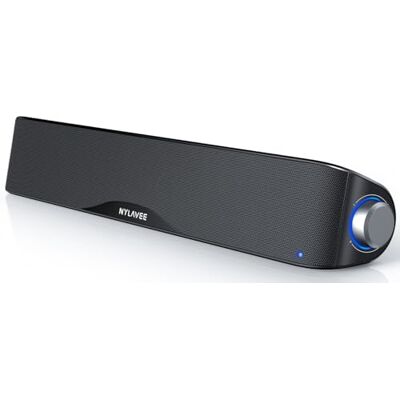 Nylavee Computer Speakers for Desktop PC, Bluetooth & AUX PC Soundbar Hi-Fi Stereo Sound, USB A/C Power, Built-in Mic and Headphone Jack, 4-Driver PC Speakers for Desktop, Laptop, Monitor Nylavee Computer Speakers for Desktop PC, Bluetooth & AUX PC Soundbar Hi-Fi Stereo Sound, USB A/C Power, Built-in Mic and Headphone Jack, 4-Driver PC Speakers for Desktop, Laptop, Monitor